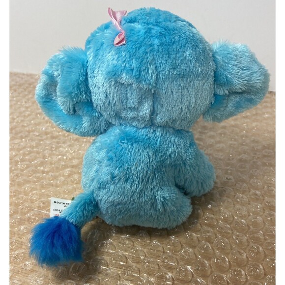 Wild Republic baby Blue Purple Elephant  5.5 inch Plush Sparkle Eyes 2015 - Picture 5 of 7